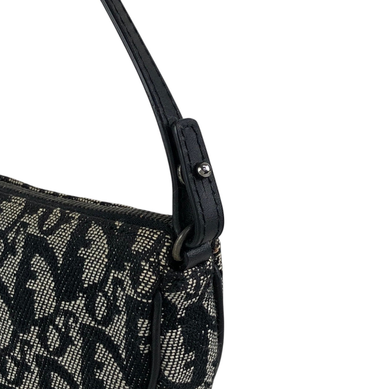Christian Dior Trotter Shoulder bag Black Vintage rnufs3
