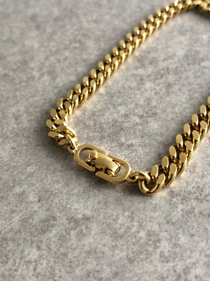 Christian Dior Logo Motif Bracelet Gold Vintage kh8fhb