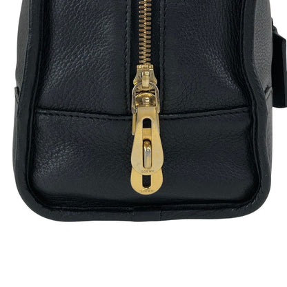 LOEWE Amazona28 Anagram Small Boston bag Handbag Black Vintage jti3x5