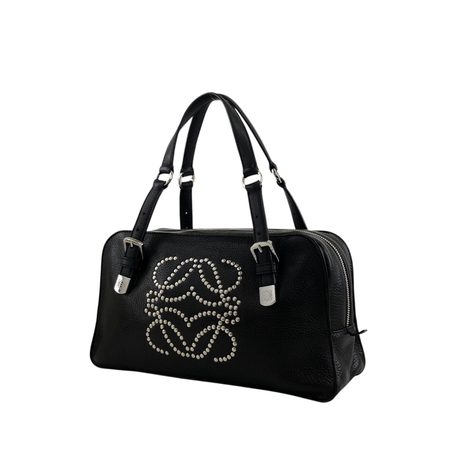 LOEWE Anagram Small Boston bag Handbag Black Vintage ebimhj