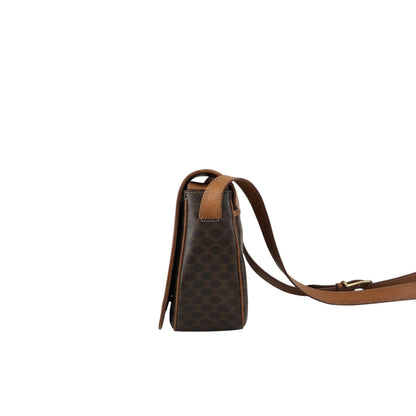 CELINE Macadam Blason Shoulder bag Brown Vintage huc7ji