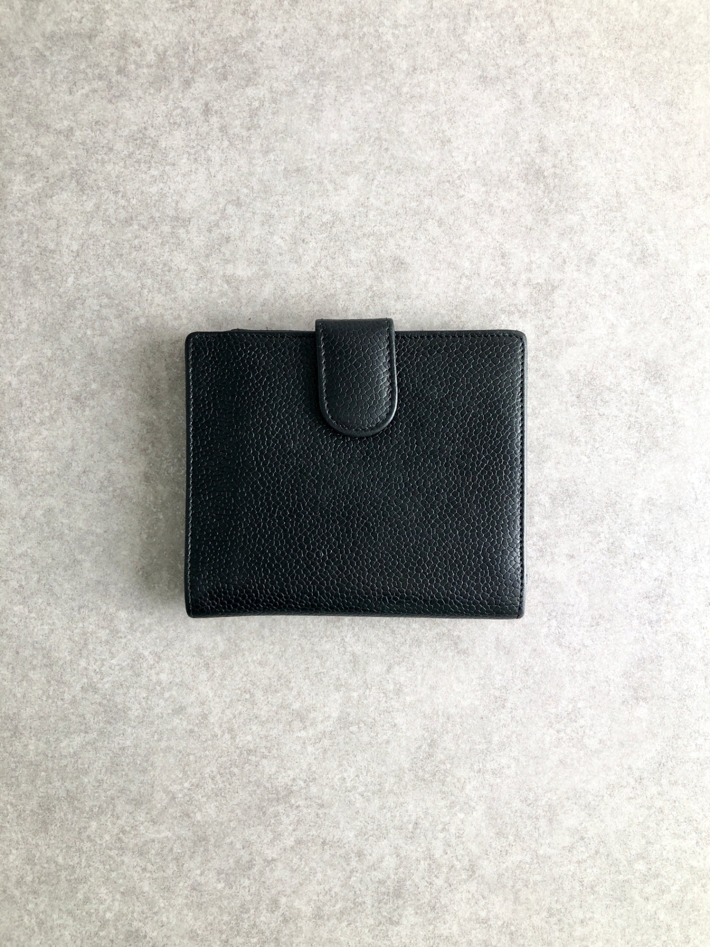 CHANEL Coco Mark 折疊皮夾 黑色復古 a7ppdi