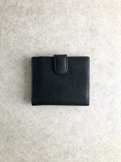 CHANEL Coco Mark 折疊皮夾 黑色復古 a7ppdi