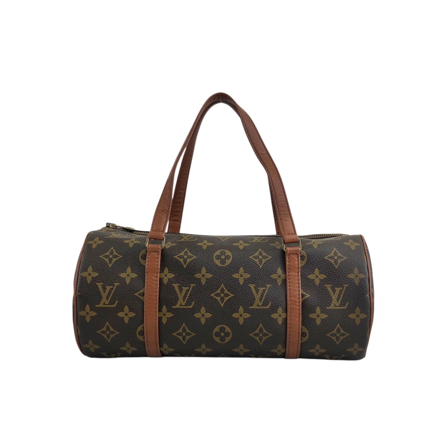 LOUIS VUITTON Monogram Handbag Brown Vintage cdc5p5