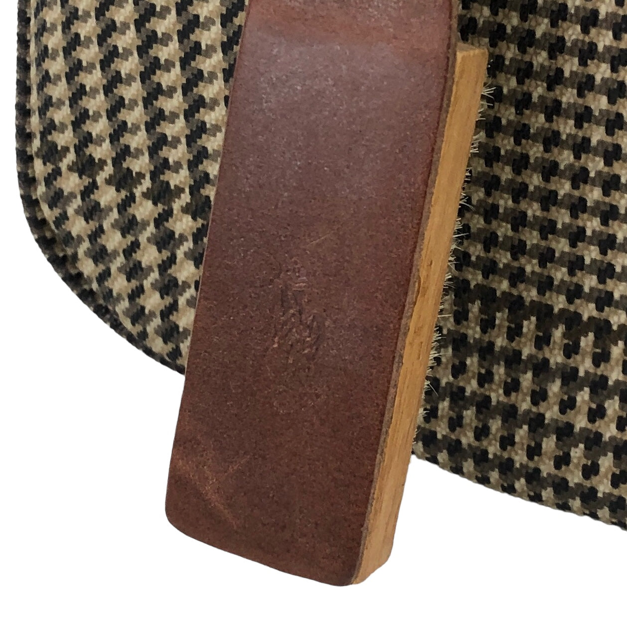 RALPH LAUREN Leather Small Boston bag Handbag Brown Vintage epcyi6