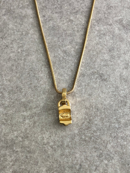 Christian Dior Rhinestone Necklace Gold Vintage i8w5tf