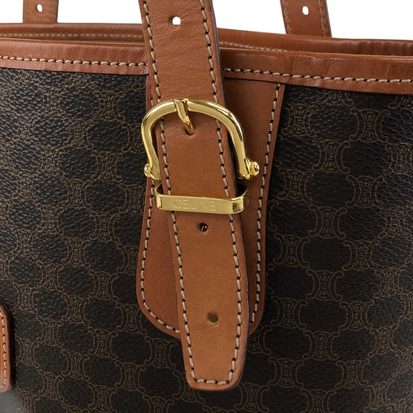 CELINE Macadam Blason Totebag Brown Vintage 2d6sne
