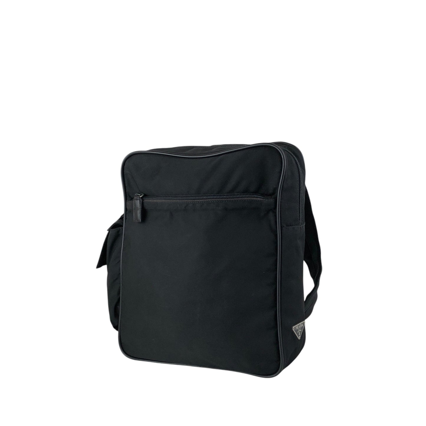 PRADA Tessuto Triangle Logo Sling bag Black Vintage p8ymye