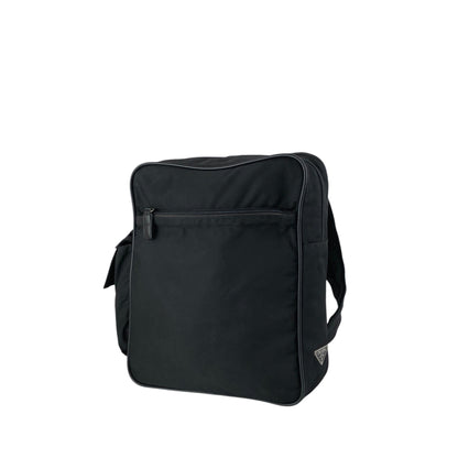 PRADA Tessuto Triangle Logo Sling bag Black Vintage p8ymye