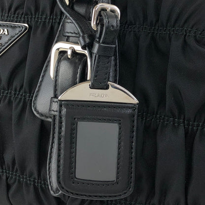 PRADA Tessuto Triangle Logo Two-way Handbag Shoulder bag Black Vintage kcds2w