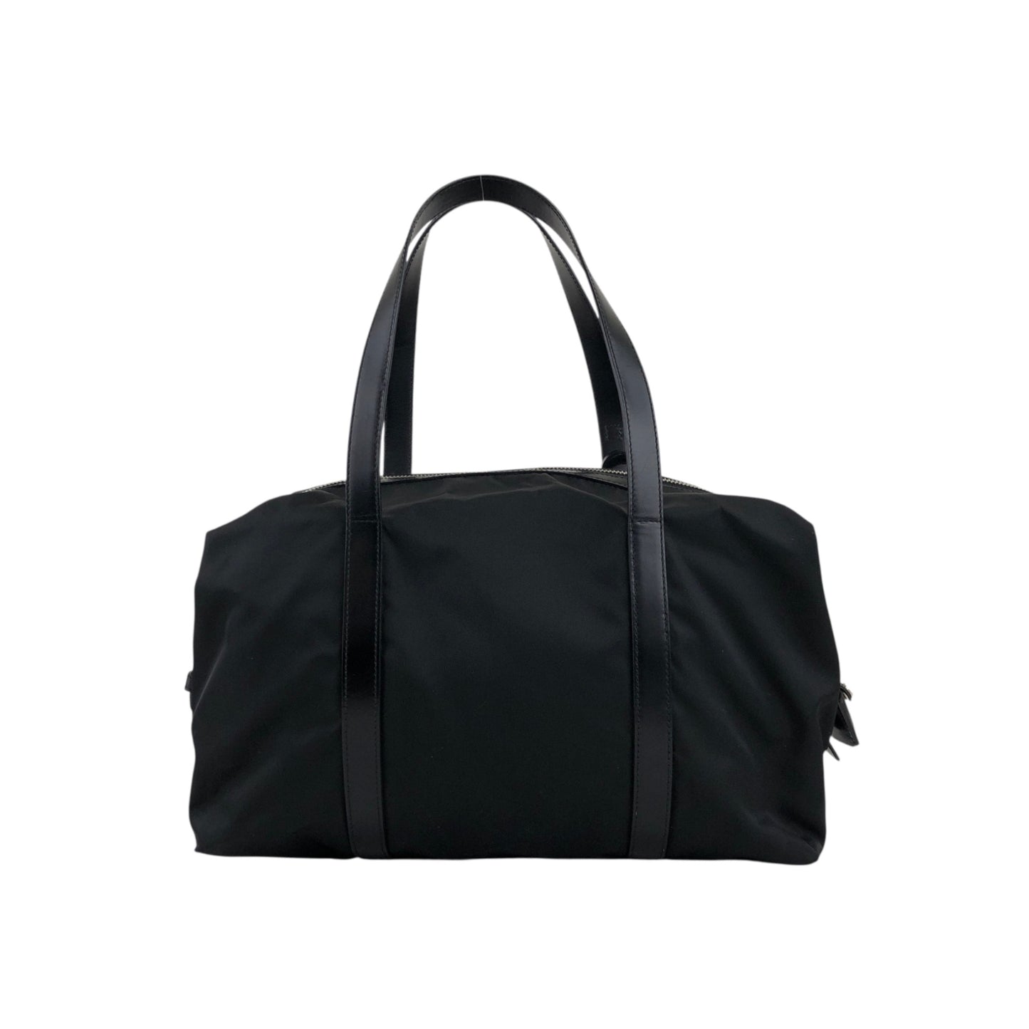 PRADA Tessuto Triangle Logo Handbag Black Vintage vgh2dk