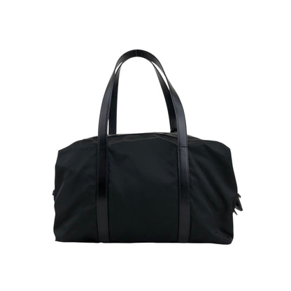 PRADA Tessuto Triangle Logo Handbag Black Vintage vgh2dk