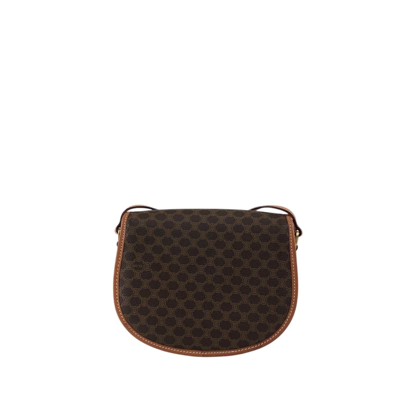 CELINE Macadam Blason Shoulder bag Brown Vintage mdu8r7