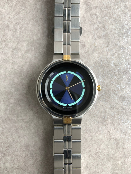 Yves Saint Laurent Quartz Watch Silver 9620-H13847Y Vintage 28zc4x