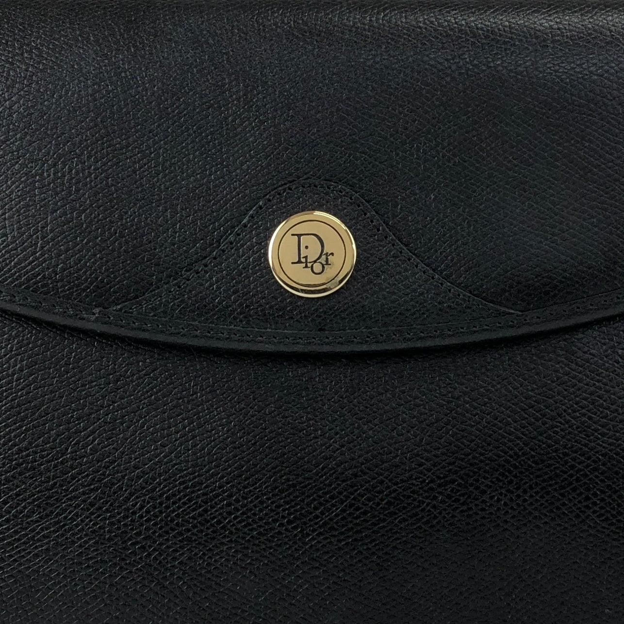 Christian Dior Logo Shoulder bag Black Vintage sghab4