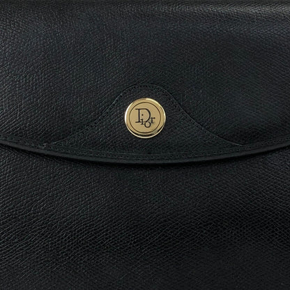 Christian Dior Logo Shoulder bag Black Vintage sghab4