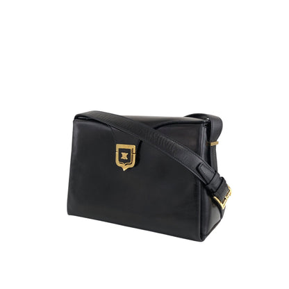 CELINE Blason Shoulder bag Black Vintage jvmcjz