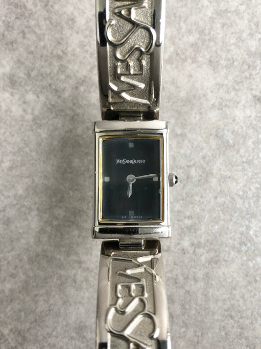 Yves Saint Laurent Quartz Watch Silver 5421-H18687Y Vintage ina8wn