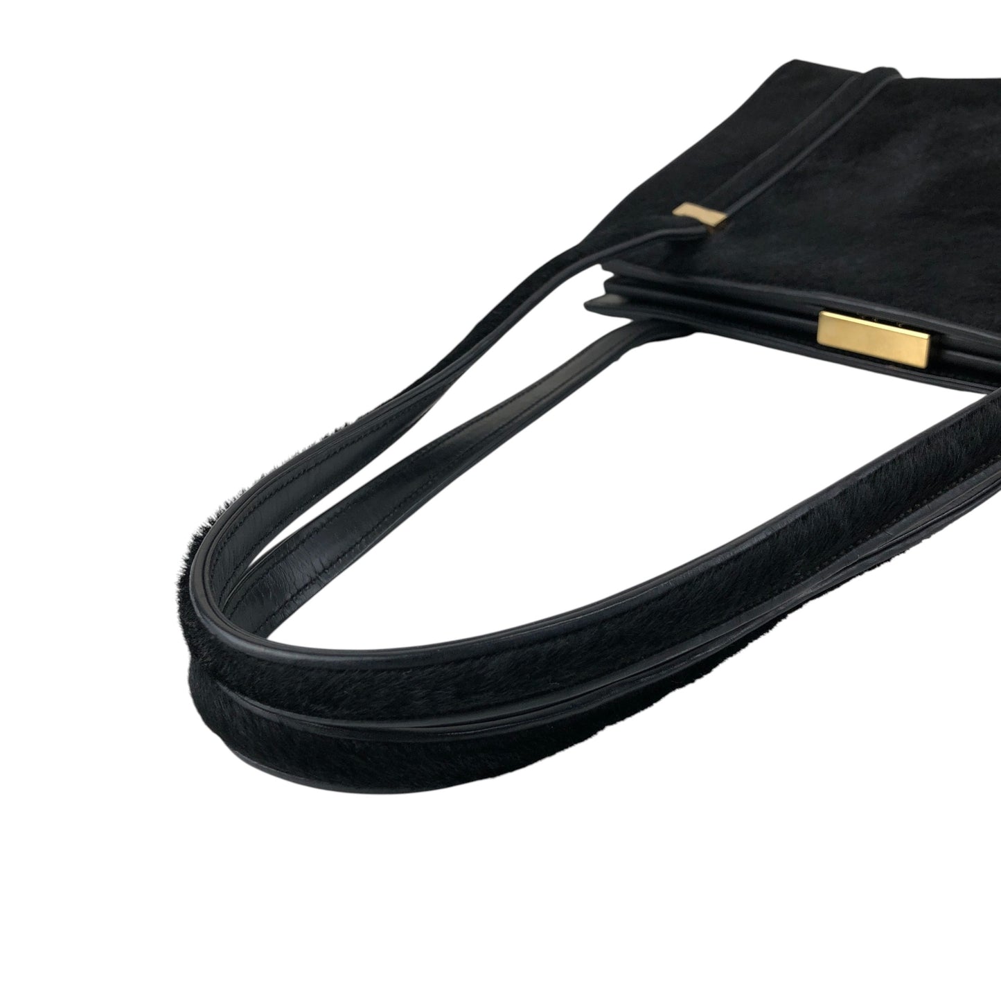 GUCCI Metal Clasp Totebag Black Vintage mzwmr5