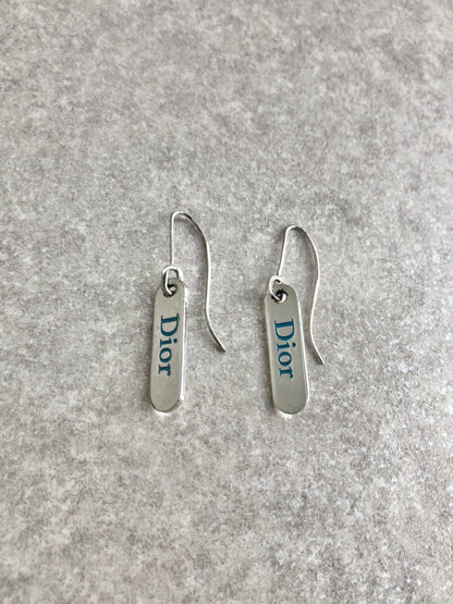 Christian Dior Logo Pierced Silver Vintage zfypr4