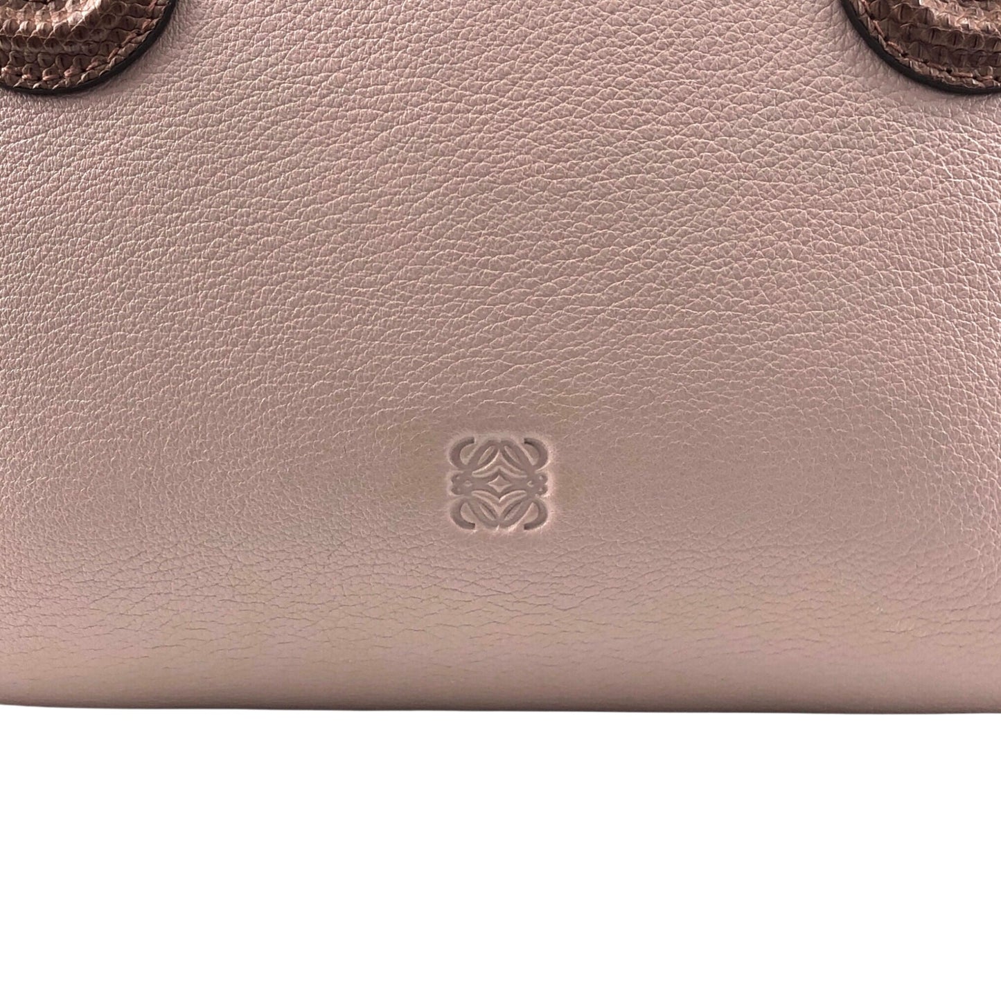 LOEWE Anagram Padlock Small Boston bag Handbag Purple Vintage za8z7w