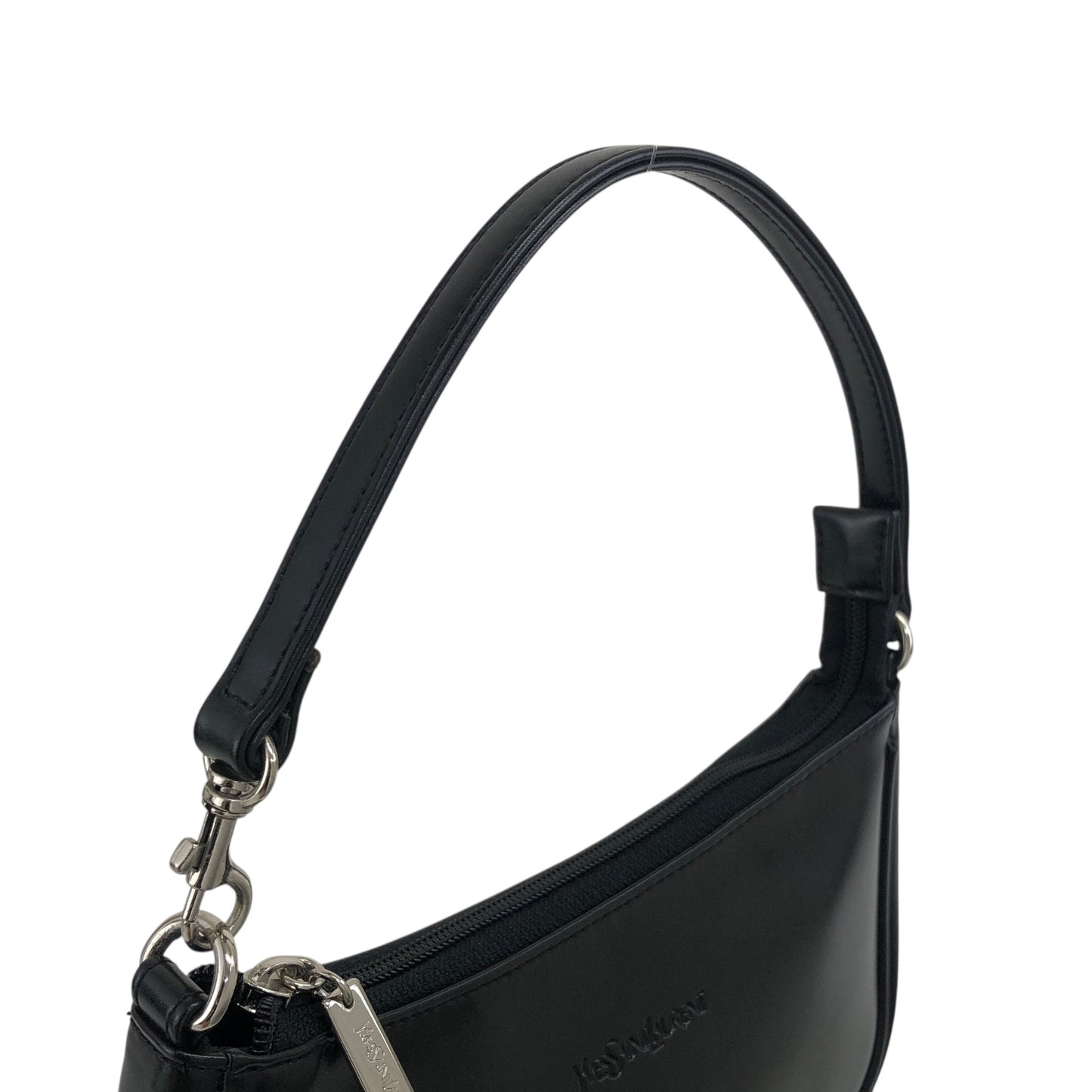 Yves Saint Laurent Logo Small Handbag Black Vintage bva8kv