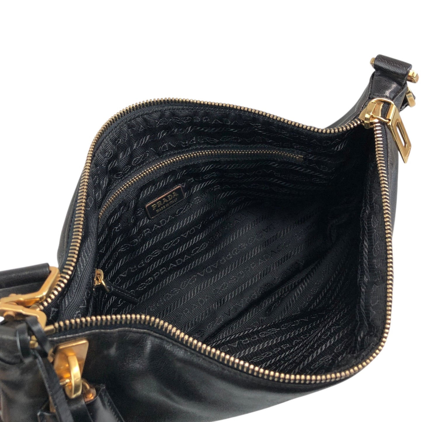 PRADA Shoulder bag Black Vintage chvuhk