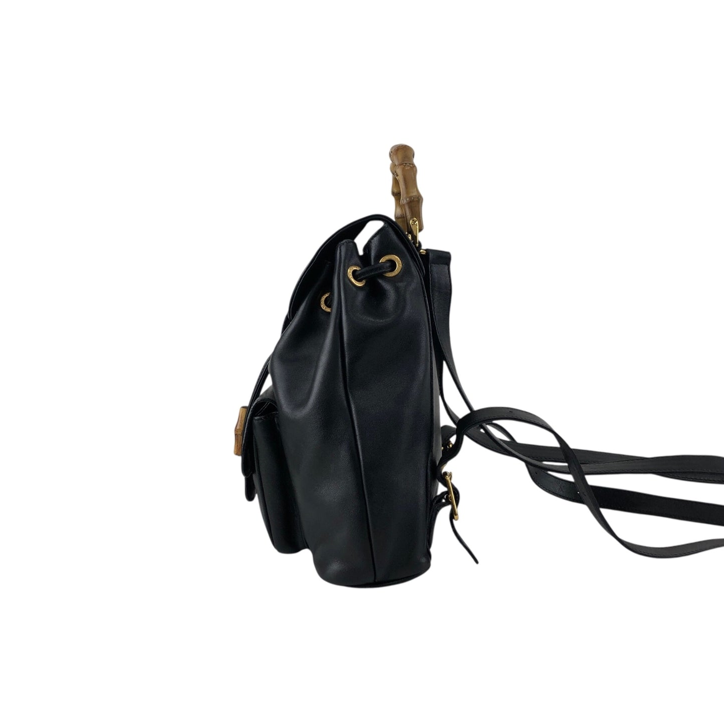 GUCCI Bamboo Backpack Black Vintage tfjt8e