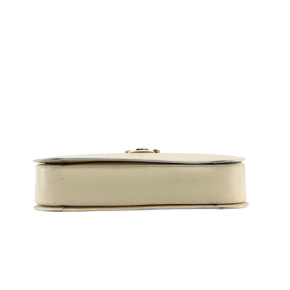 CELINE Circle Logo Shoulder bag White Vintage vxg2uf