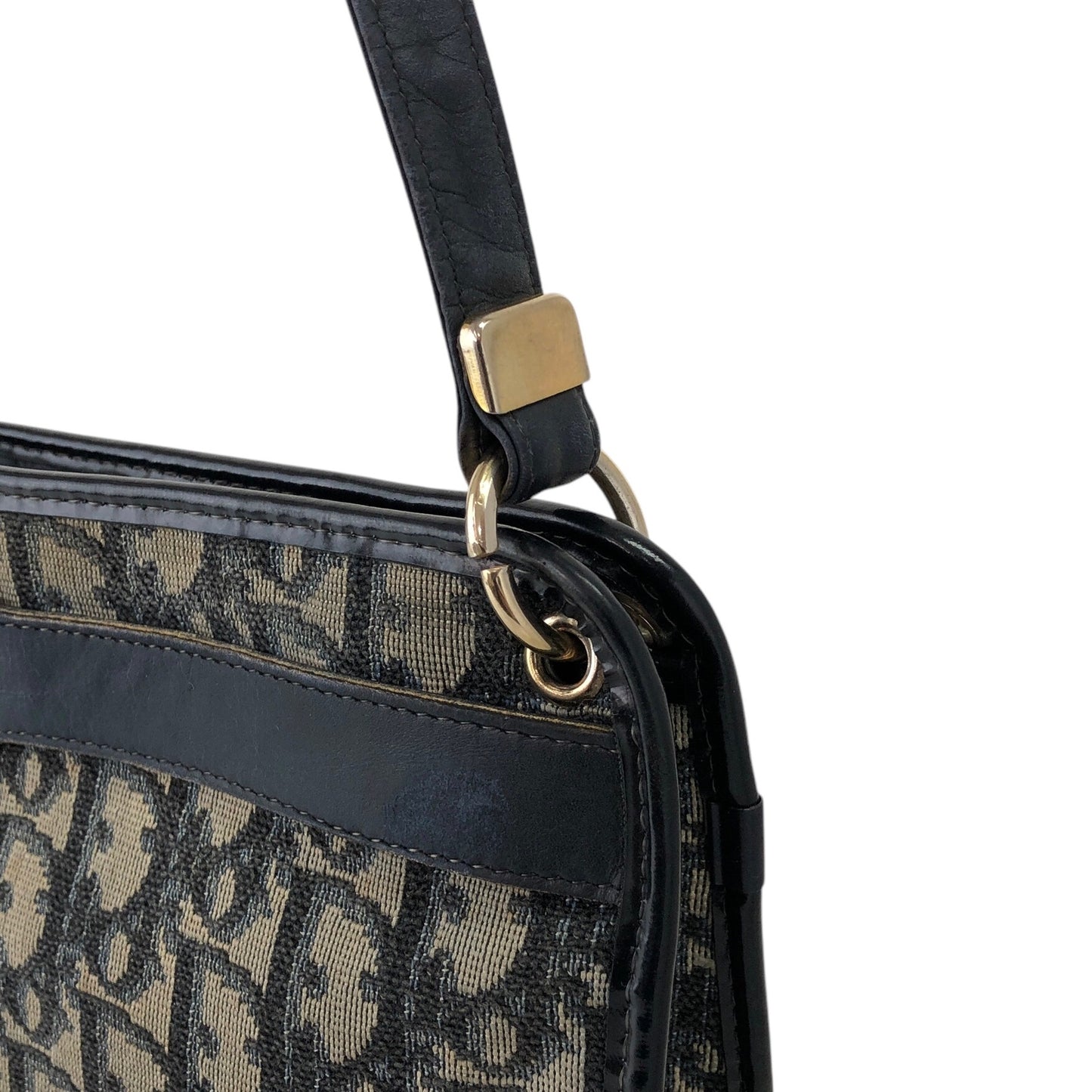 Christian Dior Trotter Logo 單肩包 海軍藍 復古 thm6uu