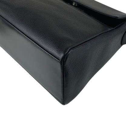 LOEWE Logo Embossed Shoulder bag Black Vintage ni55eb
