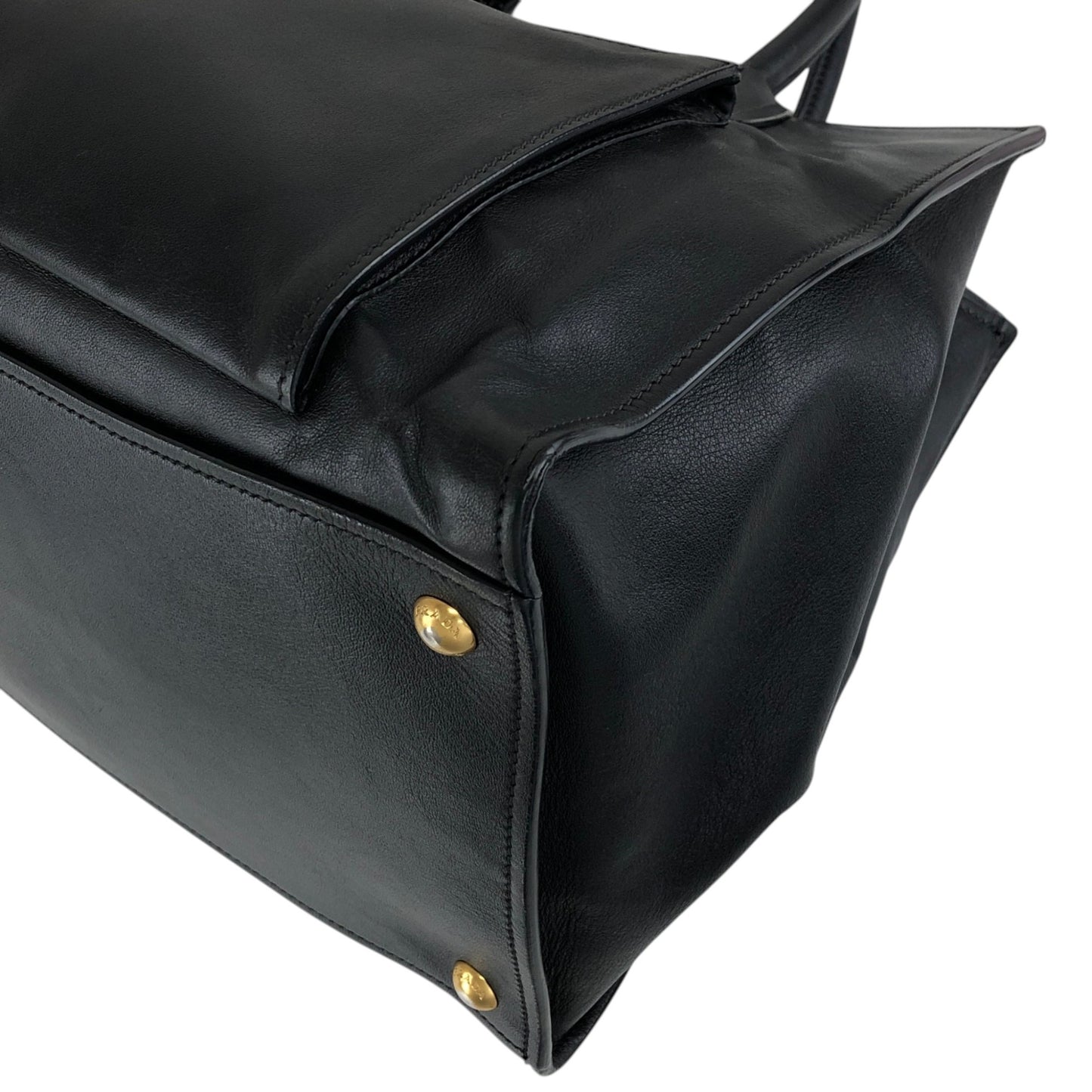 PRADA Triangle Logo Two-way Handbag Shoulder bag Black Vintage d2mxxu