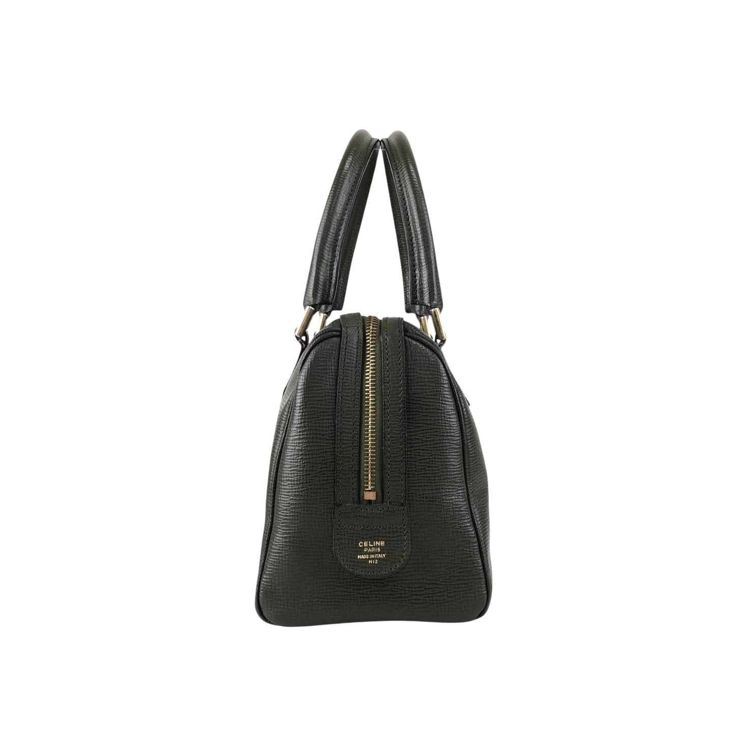 CELINE Blason Two-way Small Boston bag Shoulder bag Green Vintage du4fhp
