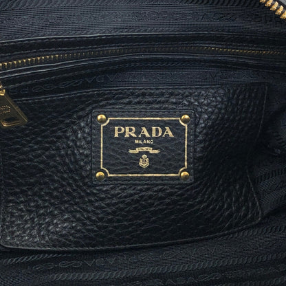 PRADA Logo Handbag Black Vintage nn2dx6