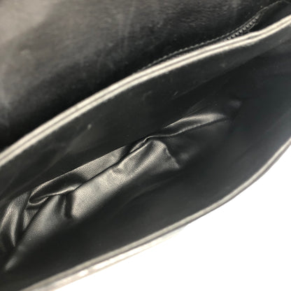 CELINE Triomphe Flap Chain Shoulder Leather Shoulder bag Black Vintage grdgz7