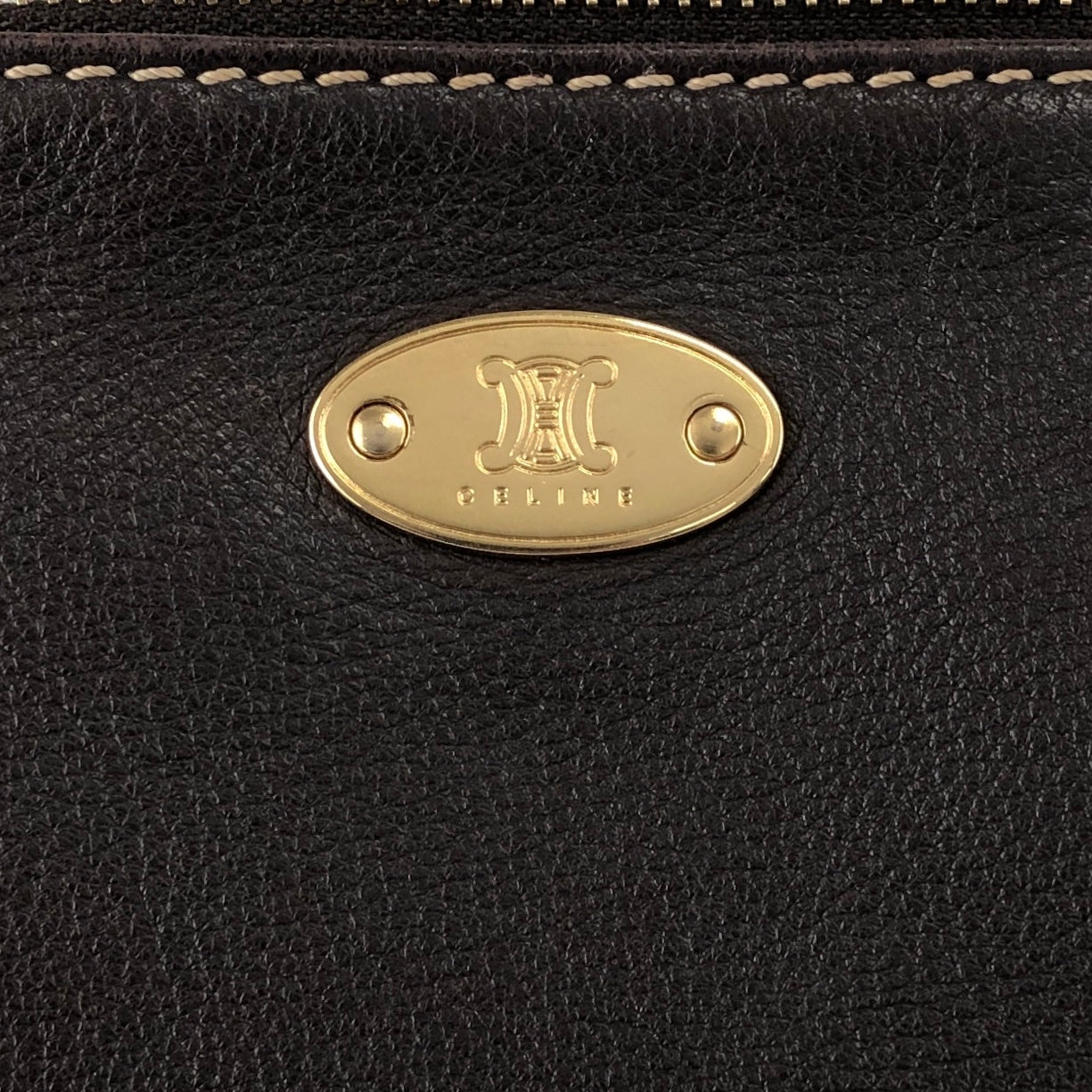 CELINE Triomphe Small Handbag Brown Vintage yat2yf