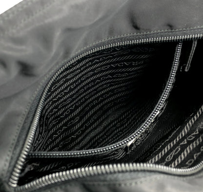 PRADA Tessuto Triangle Logo Totebag Black Vintage 26be6f