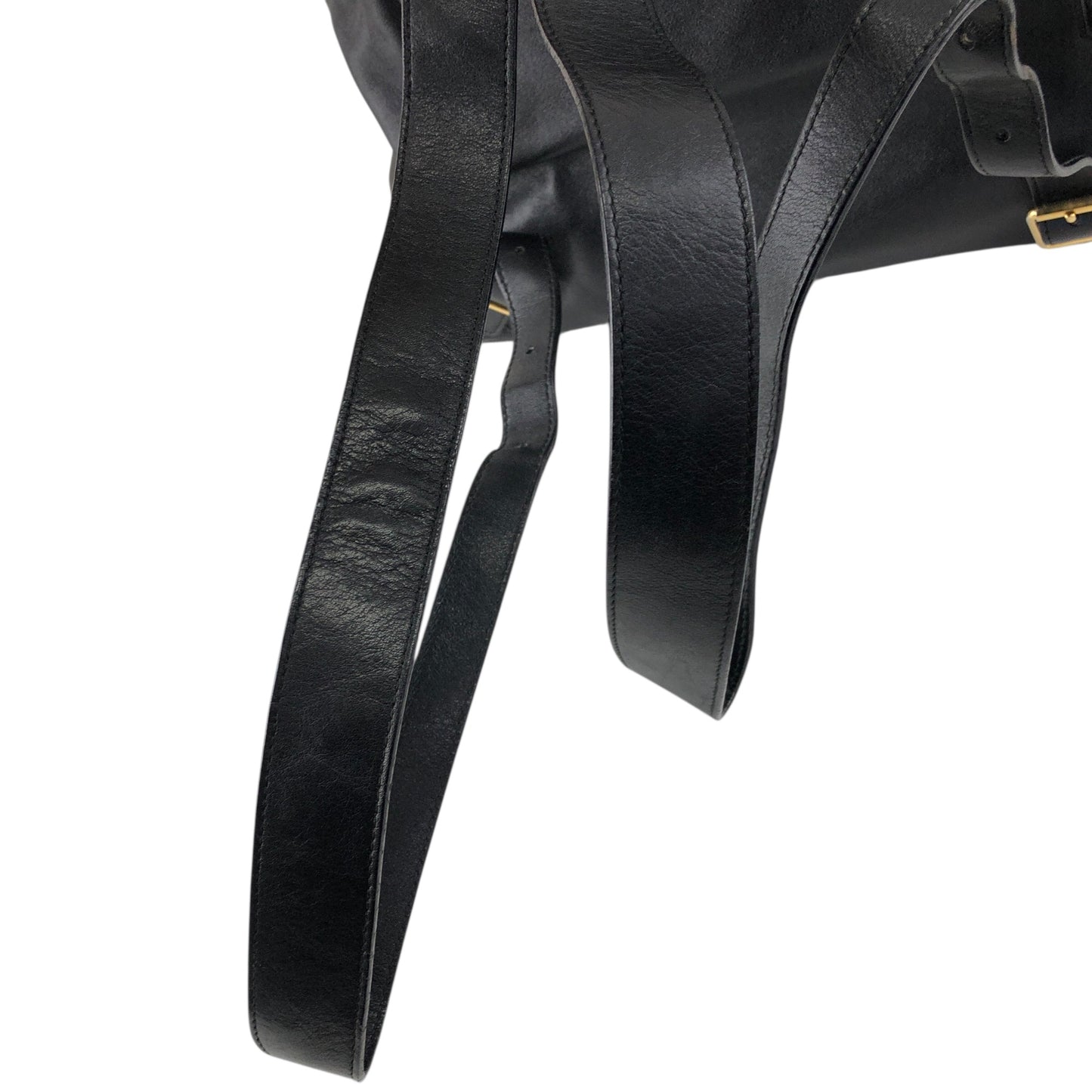 GUCCI Bamboo Front Buckle Backpack Black Vintage gaic2f