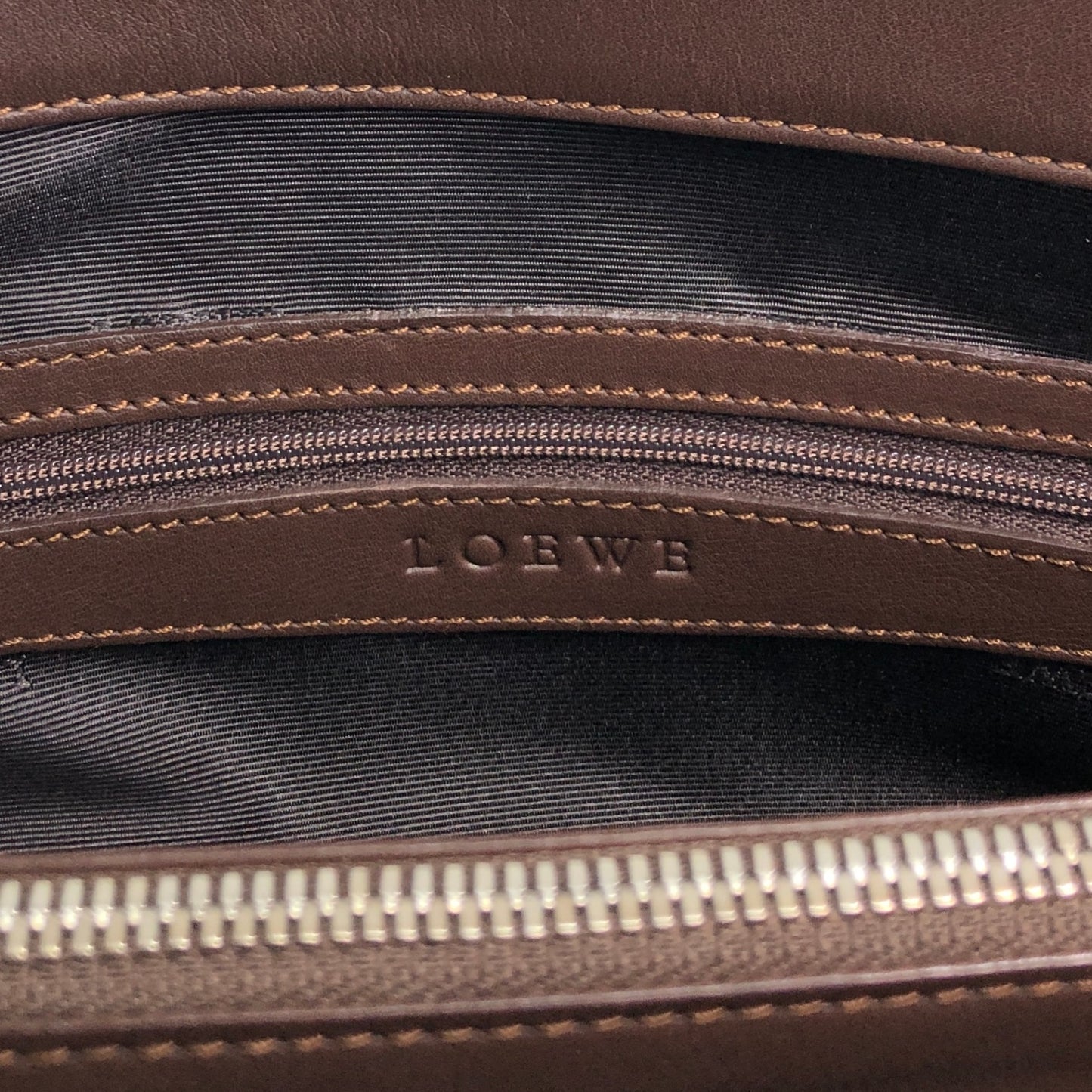 LOEWE Anagram Handbag Totebag Brown Vintage sr6m4v