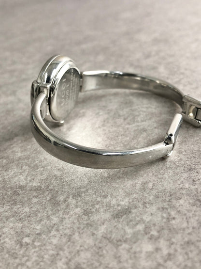 GUCCI Logo Quartz Watch Silver 1400L Vintage y3piv6