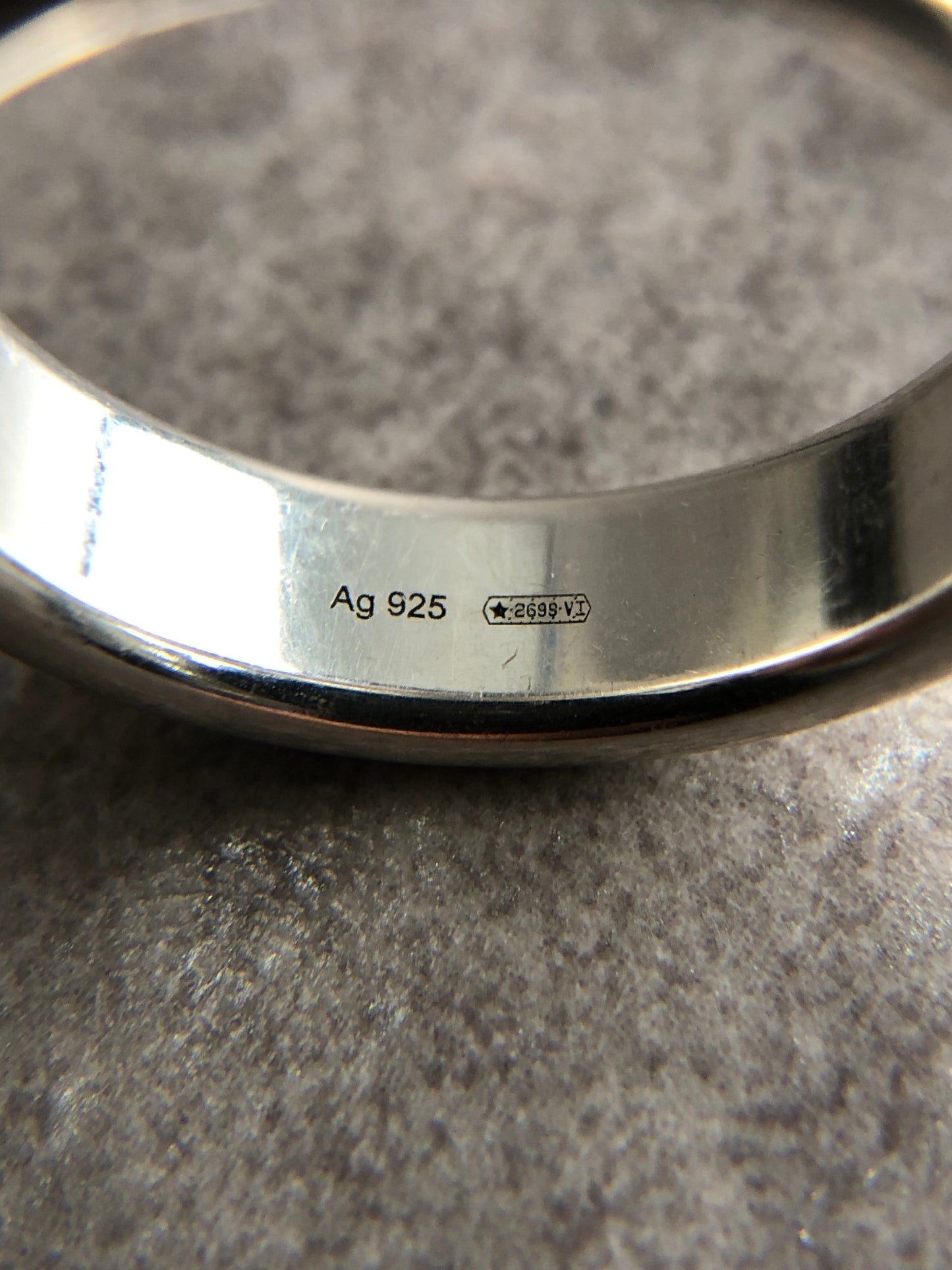 GUCCI Logo SILVER925 Ring Silver Vintage inm84c