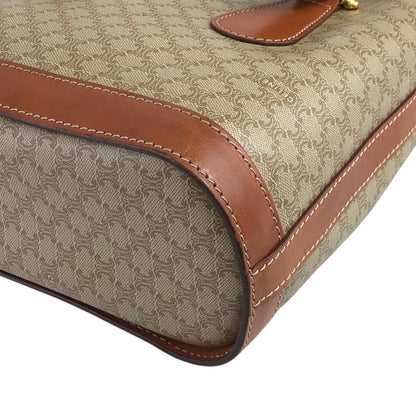 CELINE Macadam Blason Shoulder bag Totebag Beige Vintage arbnmz