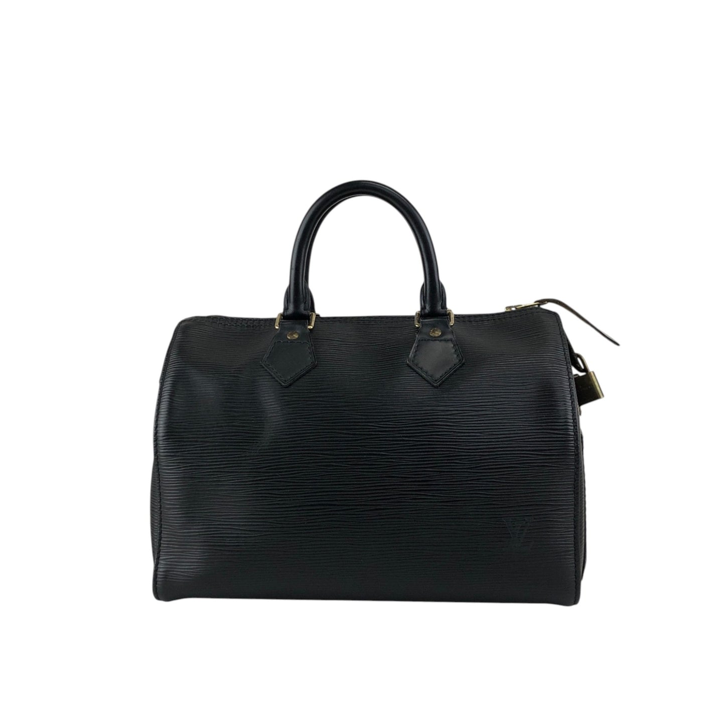 LOUIS VUITTON Epi Small Boston bag Handbag Black Vintage abz8nz