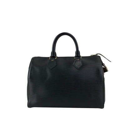 LOUIS VUITTON Epi Small Boston bag Handbag Black Vintage abz8nz