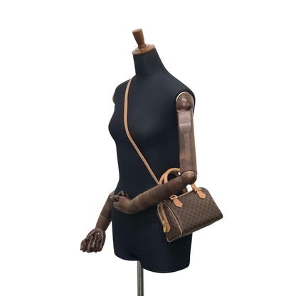 CELINE Macadam Two-way Small Boston bag Shoulder bag Brown Vintage asbejd