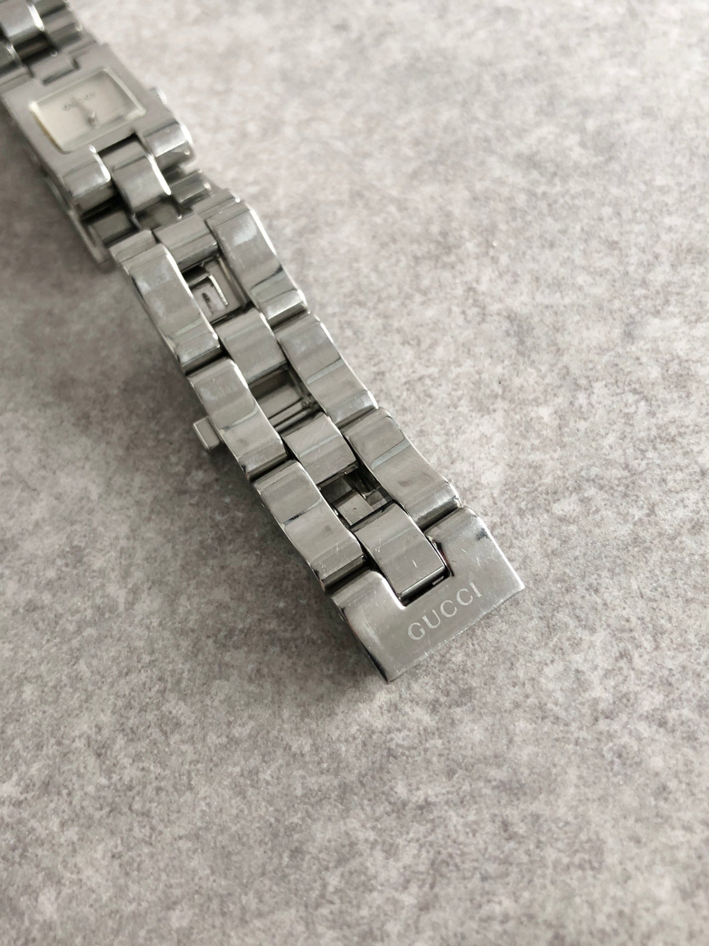 GUCCI Square Watch Silver 2305L Vintage 5db4xv