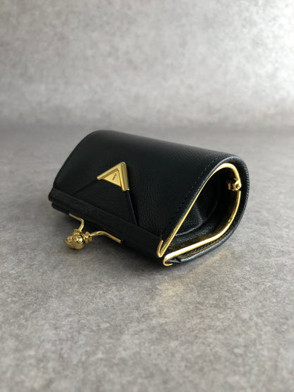 Yves Saint Laurent YSL Logo Metal Clasp Coin Purse Black Vintage r72wjp