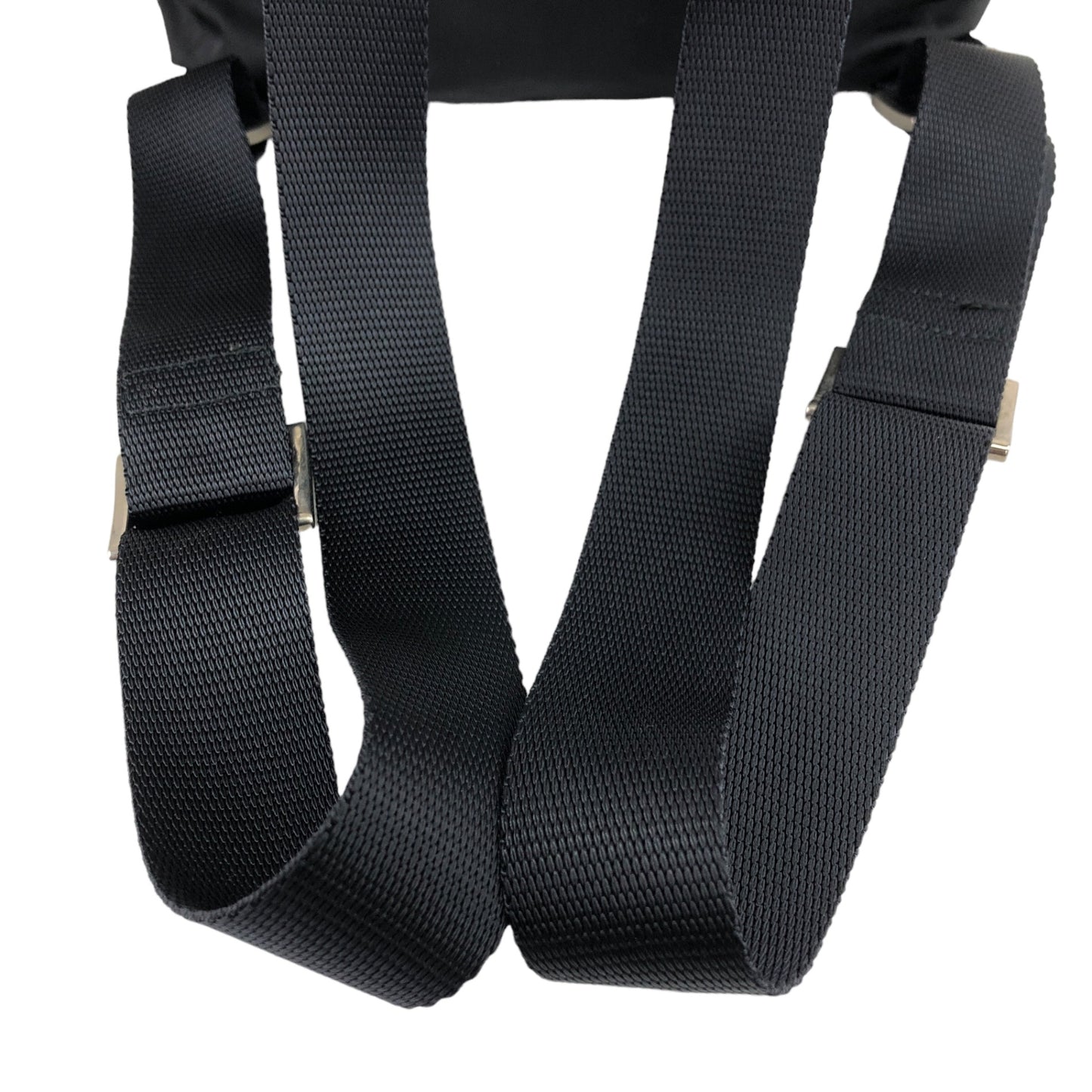 PRADA Triangle Logo Backpack Black Vintage wedjpt