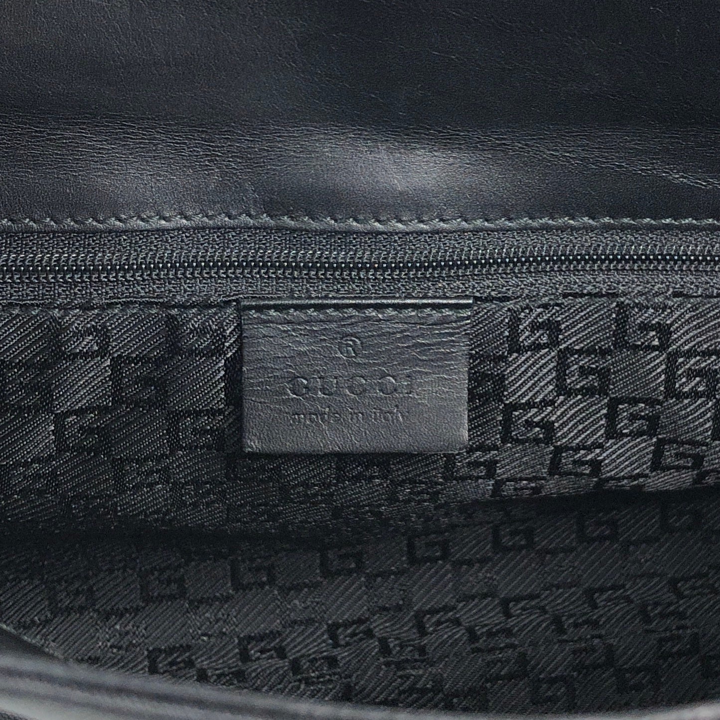 GUCCI Jackie Shoulder bag Black Vintage 8e828u