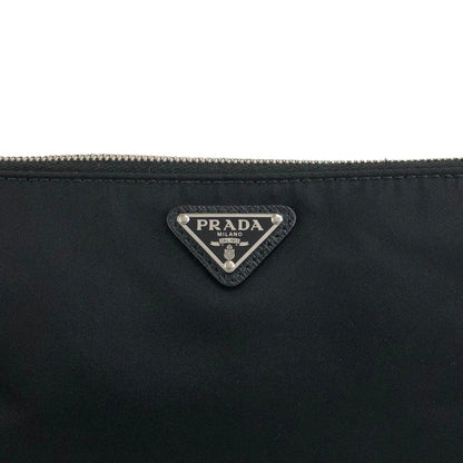 PRADA Triangle Logo Small Chain Handbag Black Vintage jtvddc
